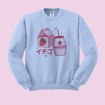 Strawberry Milk Crewneck Sweatshirt