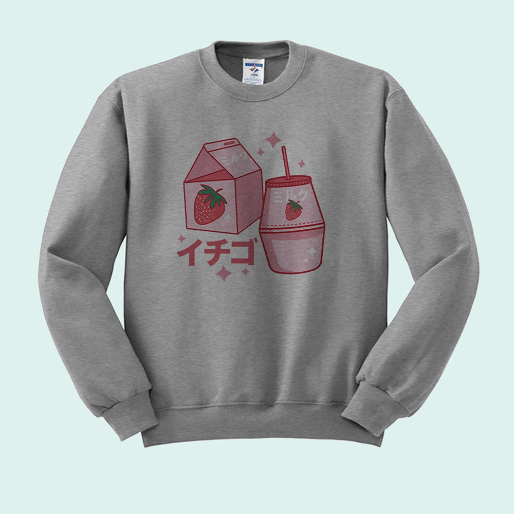 Strawberry Milk Crewneck Sweatshirt