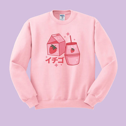 Strawberry Milk Crewneck Sweatshirt