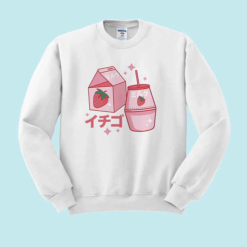 Strawberry Milk Crewneck Sweatshirt