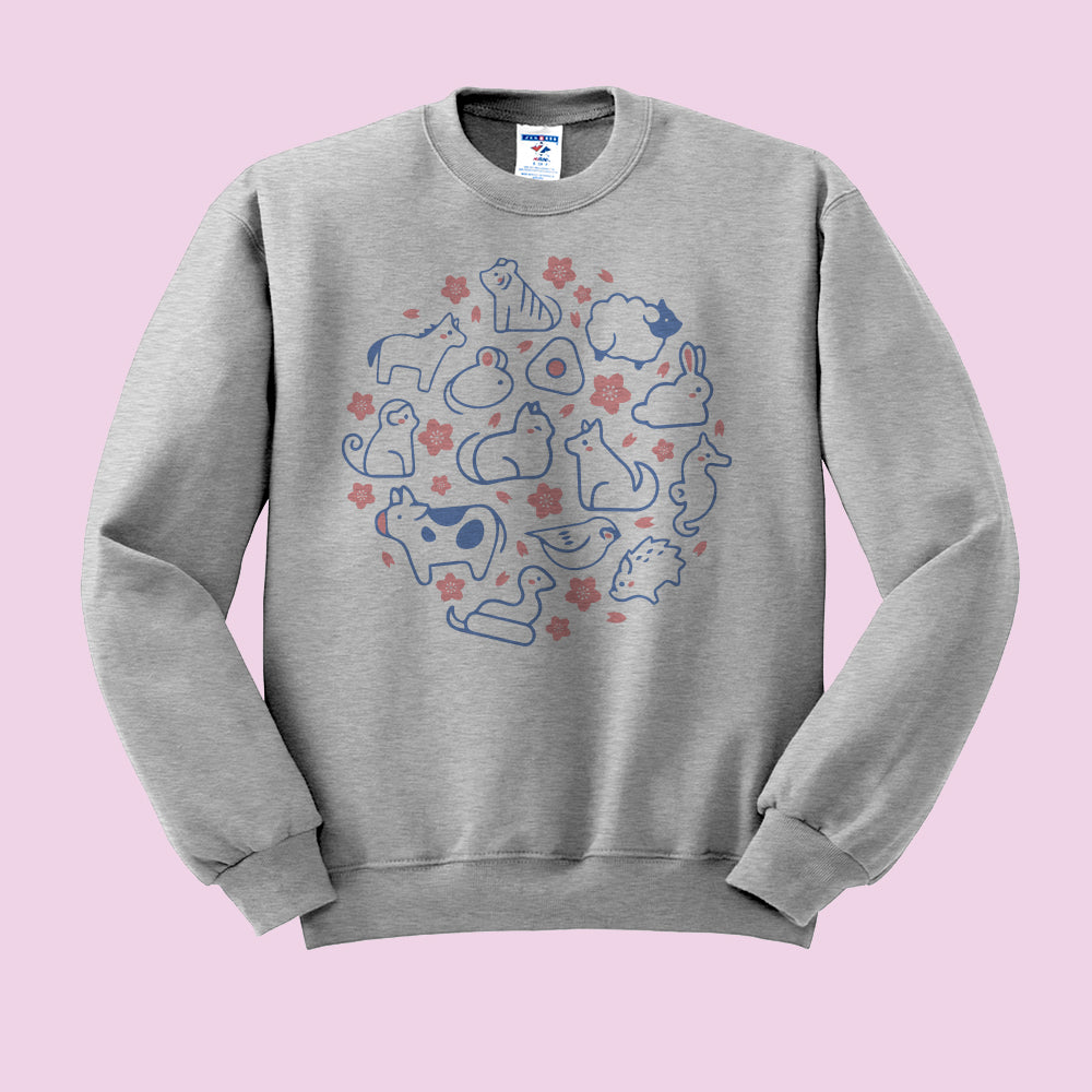 Zodiac Animals Crewneck Sweatshirt