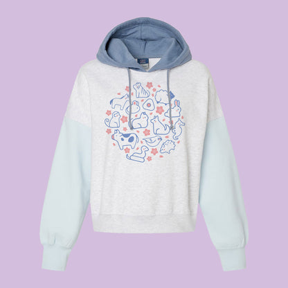 Zodiac Animals Colorblock Hoodie