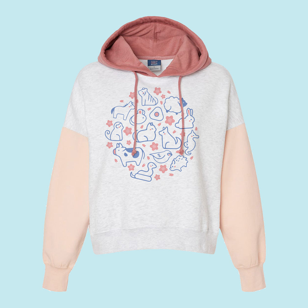 Zodiac Animals Colorblock Hoodie