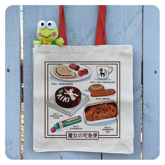 Delivery Witch Food Chart Contrast Handle Tote Bag