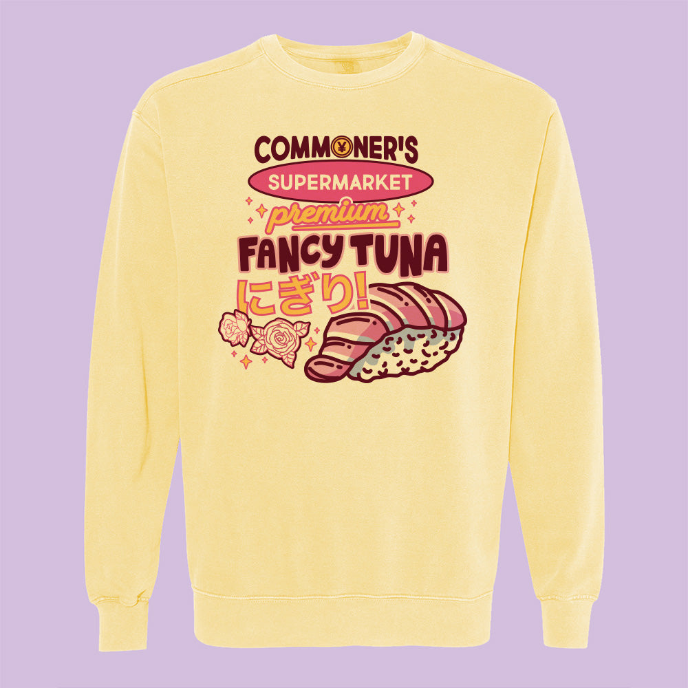 Commoner's Supermarket Fancy Tuna Comfort Colors Crewneck Sweatshirt