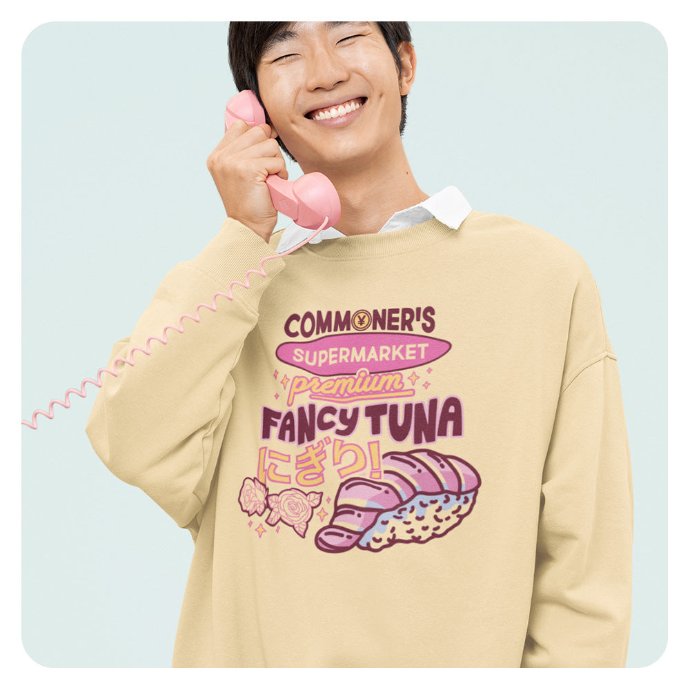 Commoner's Supermarket Fancy Tuna Comfort Colors Crewneck Sweatshirt