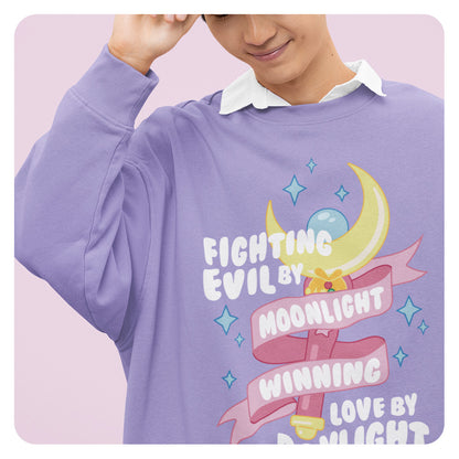 Fighting Evil by Moonlight Comfort Colors Crewneck Sweatshirt