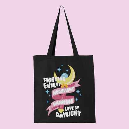 Fighting Evil by Moonlight Tote Bag