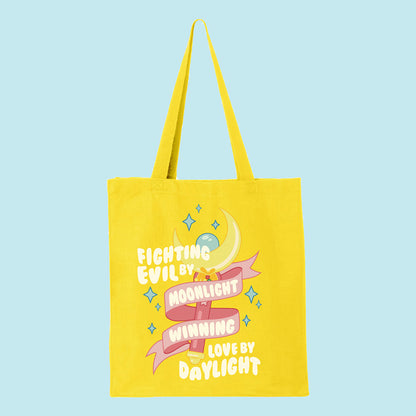 Fighting Evil by Moonlight Tote Bag