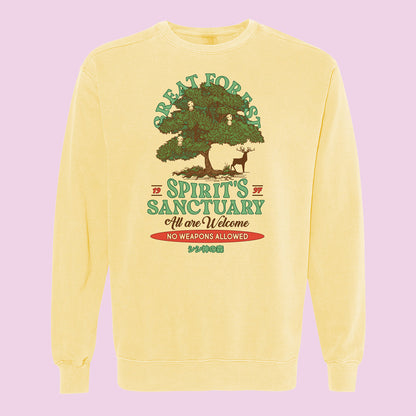 Great Forest Spirit's Sanctuary Comfort Colors Crewneck Sweatshirt