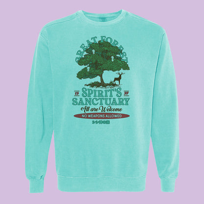 Great Forest Spirit's Sanctuary Comfort Colors Crewneck Sweatshirt