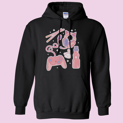 Gamer Girl Icons Hoodie