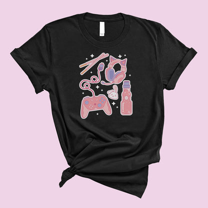 Gamer Girl Icons T-Shirt