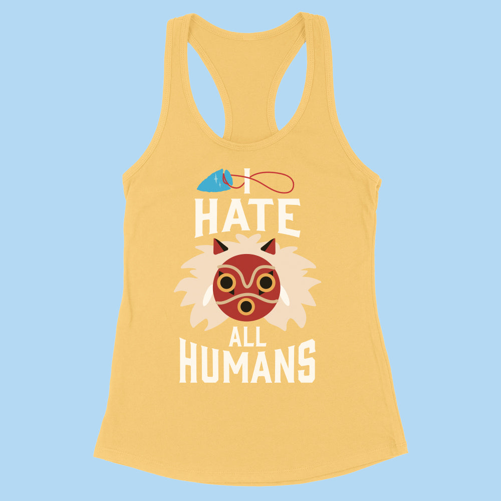 I Hate All Humans Racerback Tank