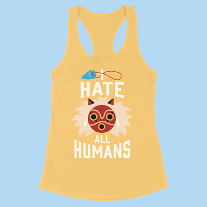 I Hate All Humans Racerback Tank