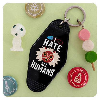 I Hate All Humans Keychain