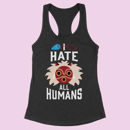 I Hate All Humans Racerback Tank