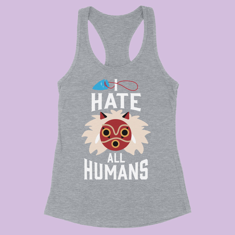 I Hate All Humans Racerback Tank