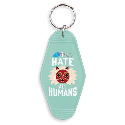 I Hate All Humans Keychain