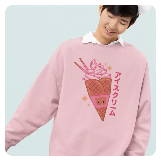 Ice Cream Bear Crewneck Sweatshirt