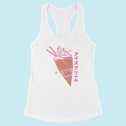 Ice Cream Bear Racerback Tank