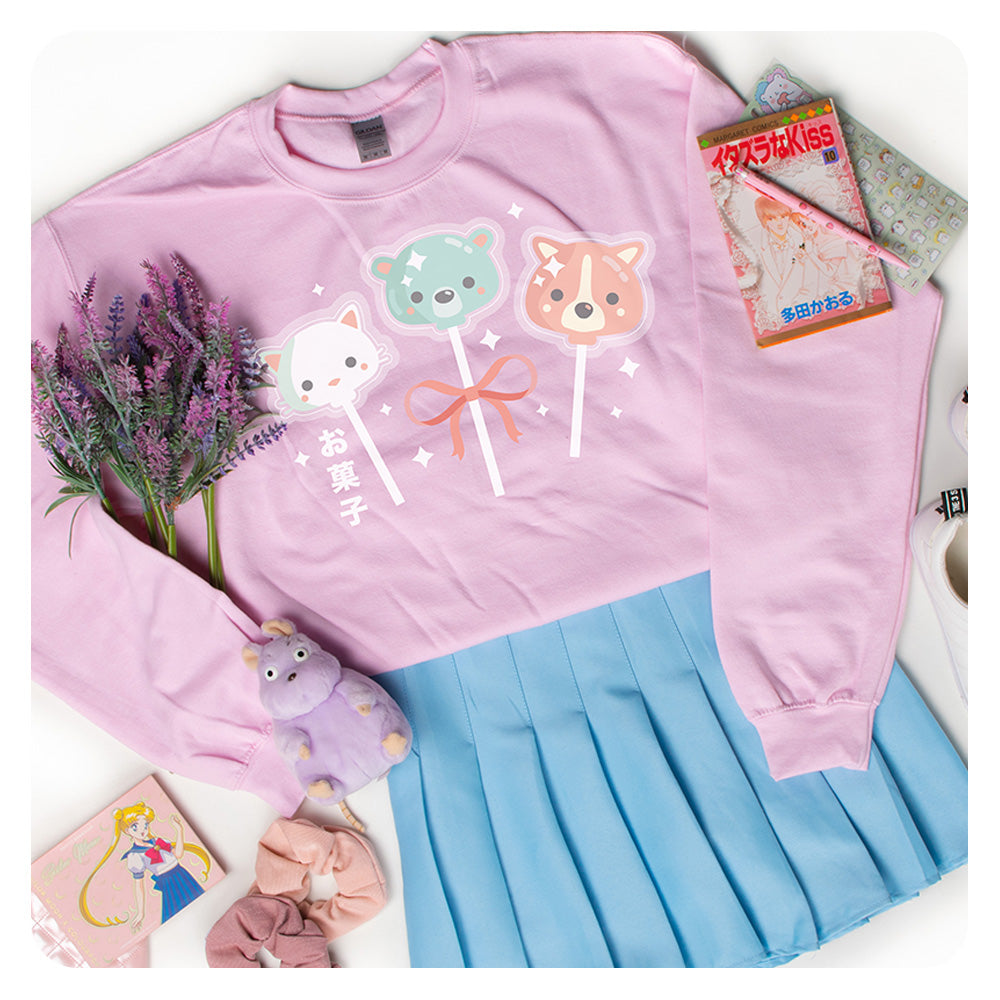 Lollipop Animals Crewneck Sweatshirt