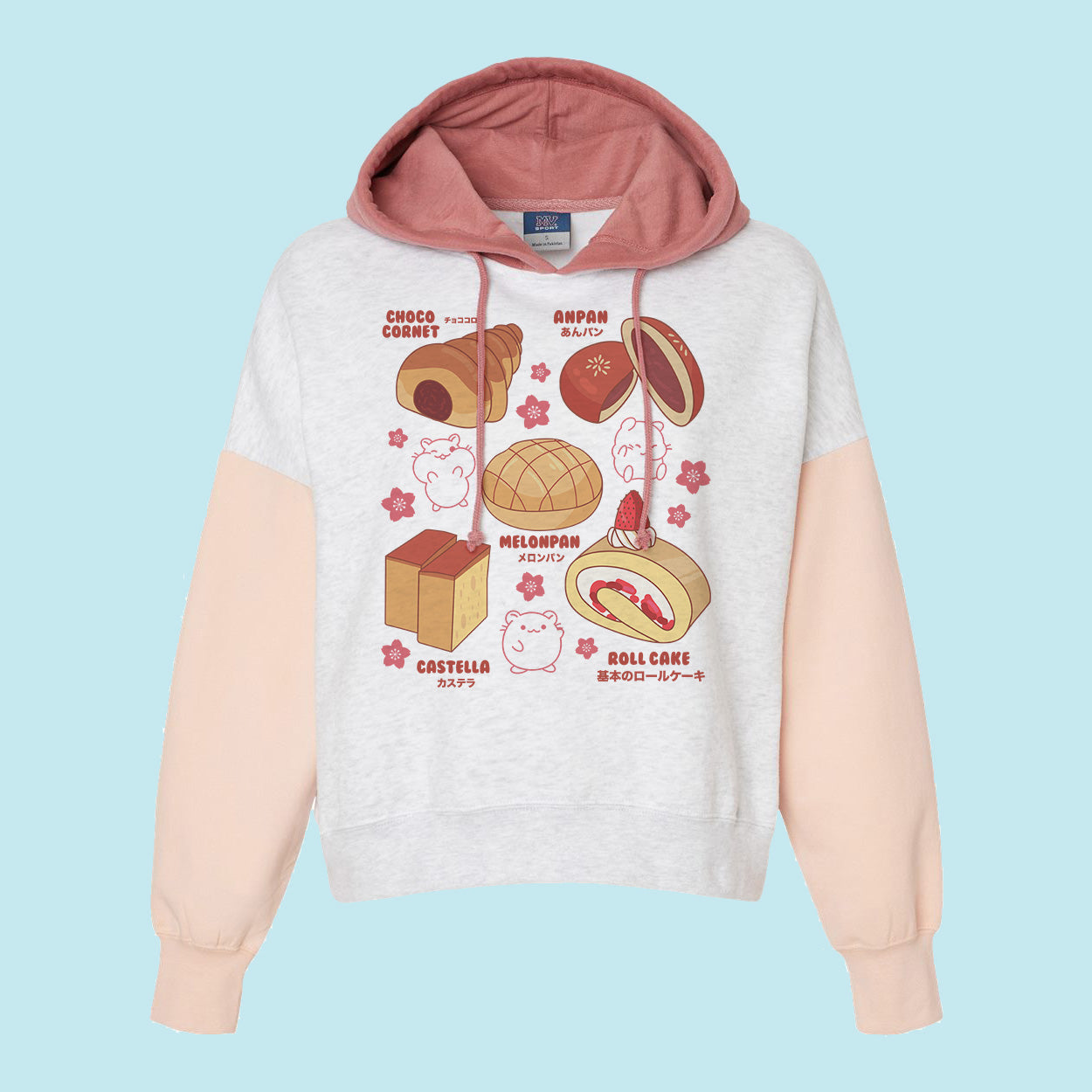Kawaii Bakery Goods Colorblock Hoodie