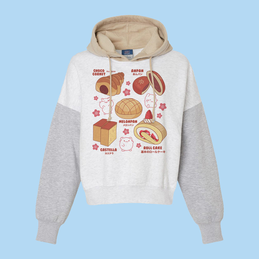 Kawaii Bakery Goods Colorblock Hoodie
