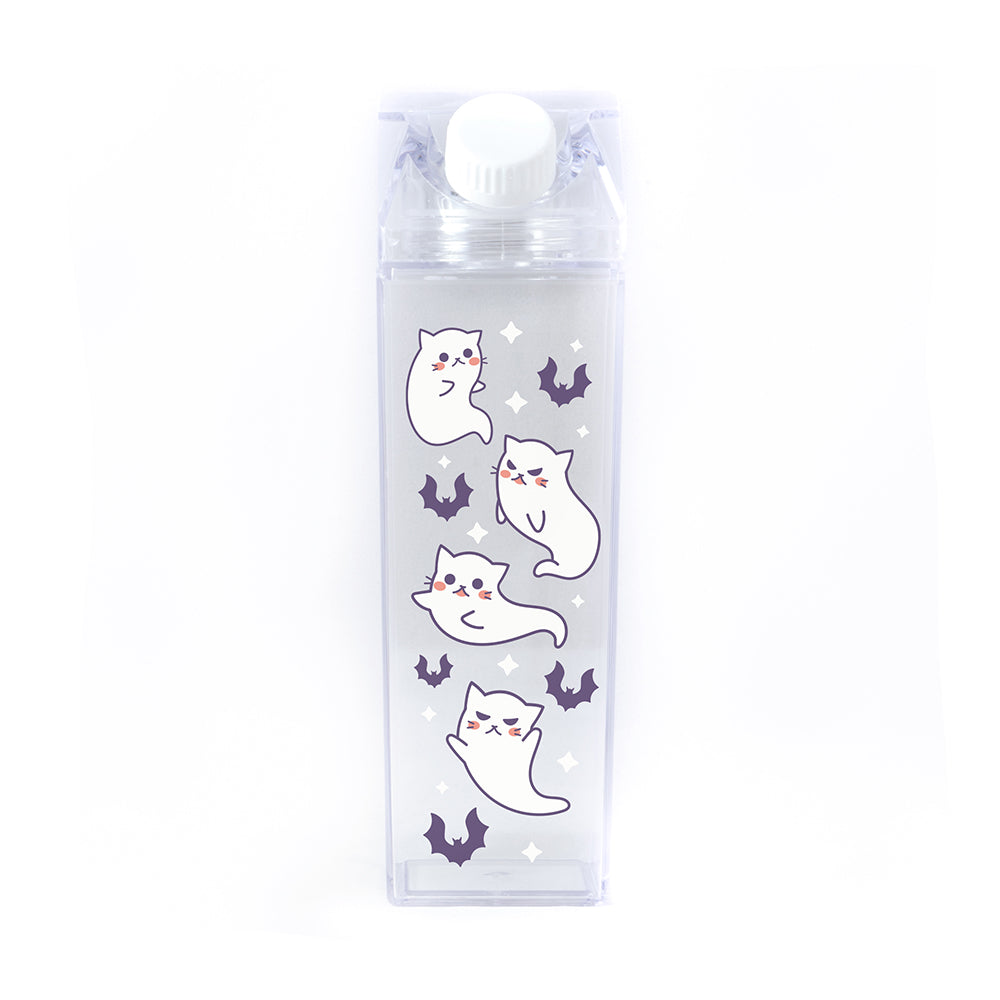 Cat Ghosts Milk Carton Bottle