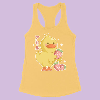 Strawberry Duck Racerback Tank