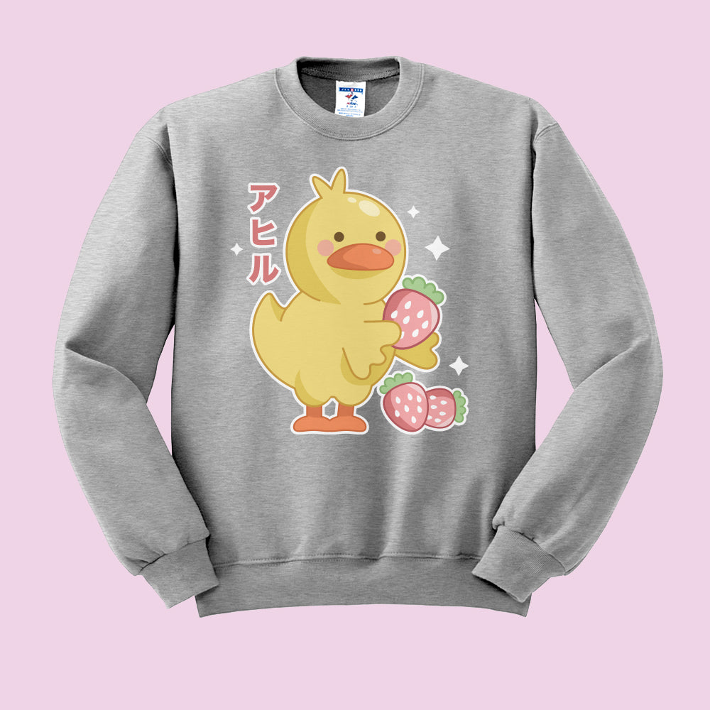 Strawberry Duck Crewneck Sweatshirt