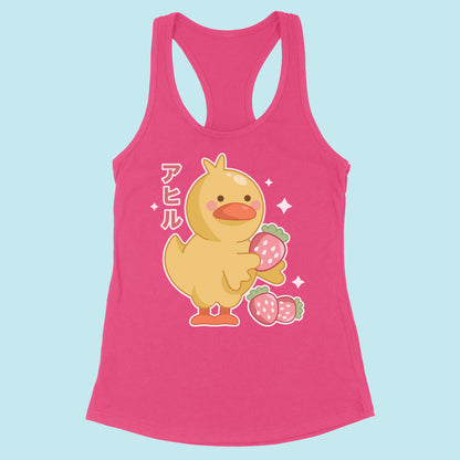 Strawberry Duck Racerback Tank