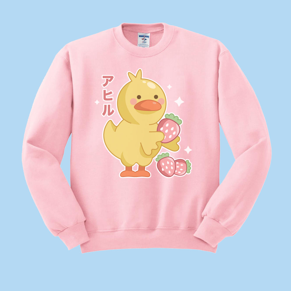 Strawberry Duck Crewneck Sweatshirt