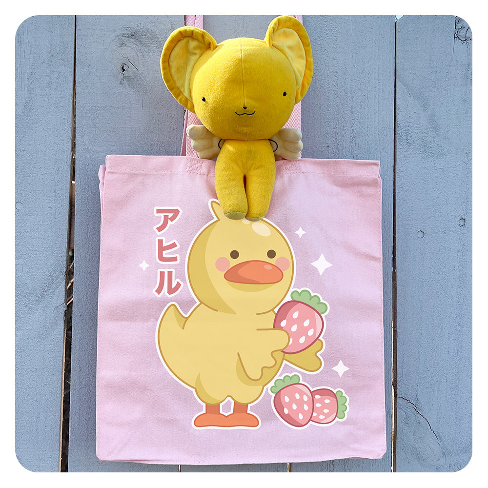 Strawberry Duck Tote Bag