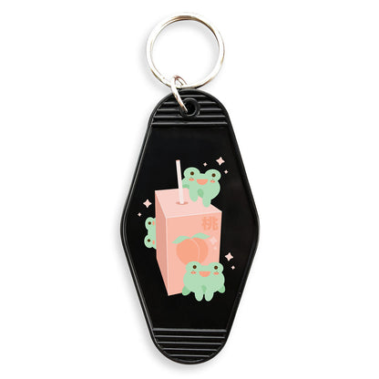 Peach Juice Frogs Keychain