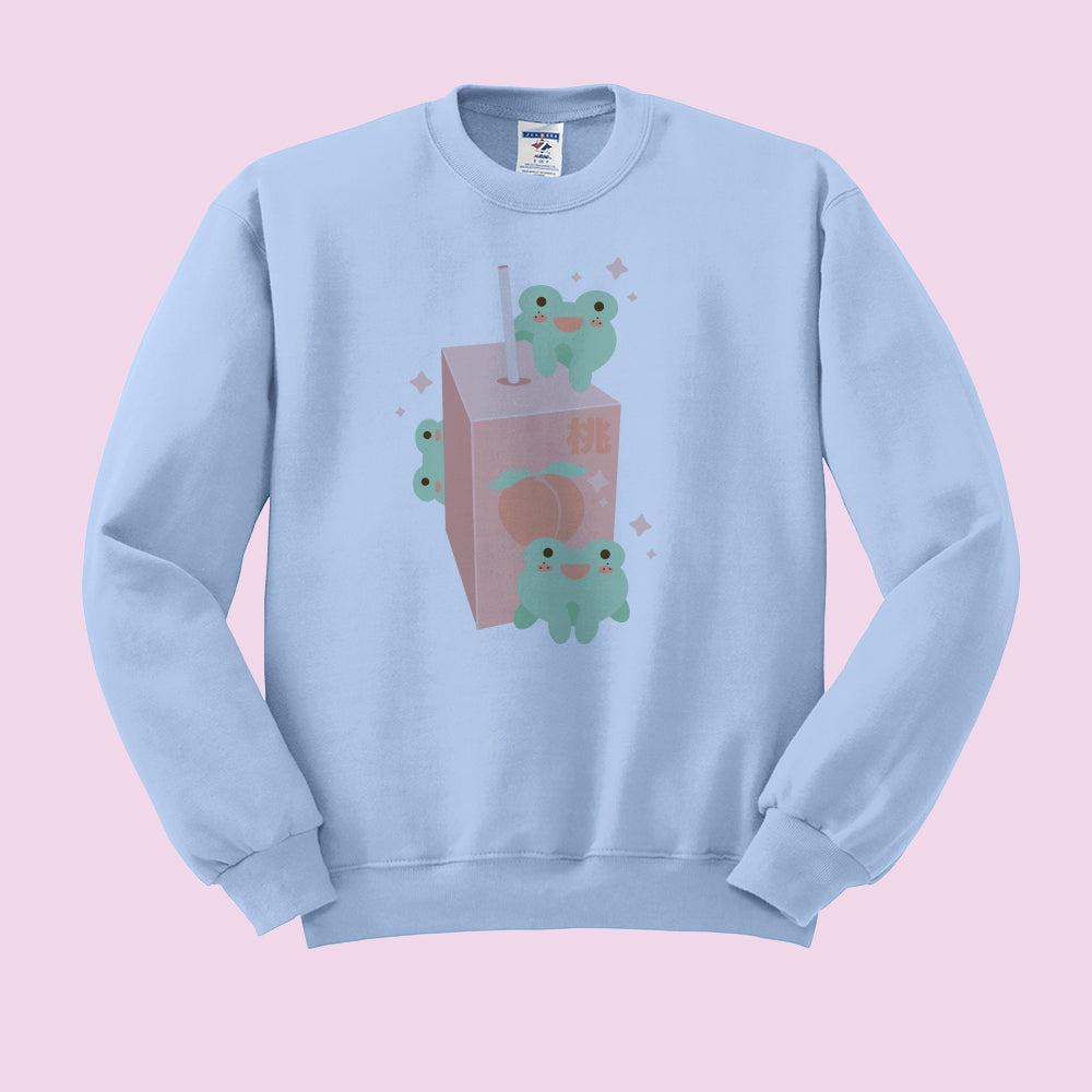 Peach Juice Frogs Crewneck Sweatshirt