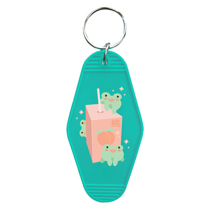 Peach Juice Frogs Keychain