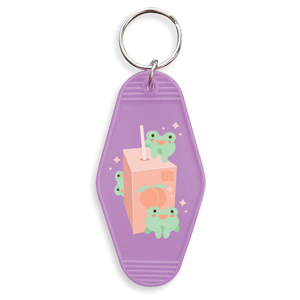 Peach Juice Frogs Keychain