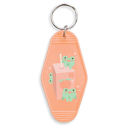 Peach Juice Frogs Keychain