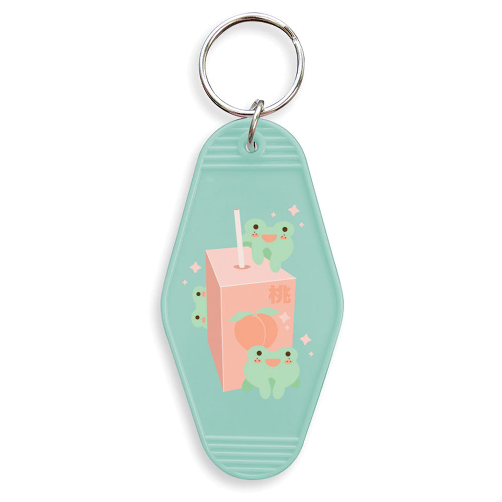 Peach Juice Frogs Keychain