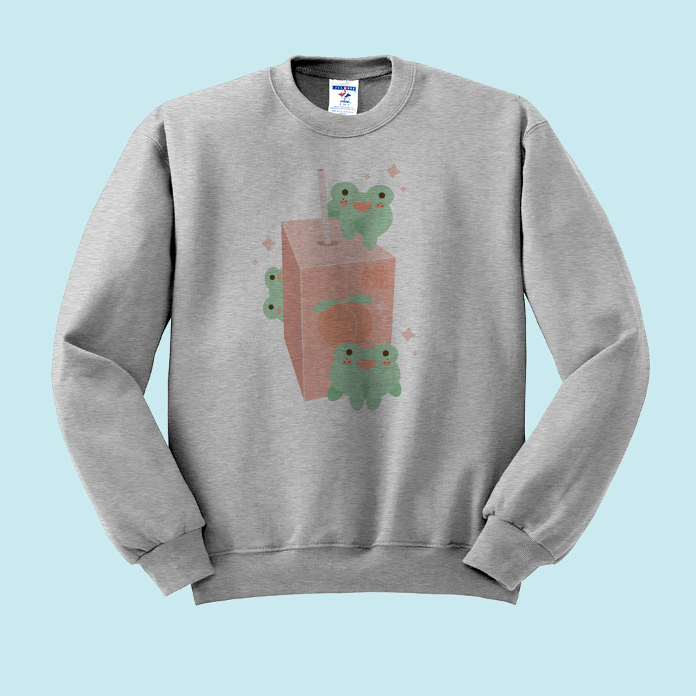 Peach Juice Frogs Crewneck Sweatshirt