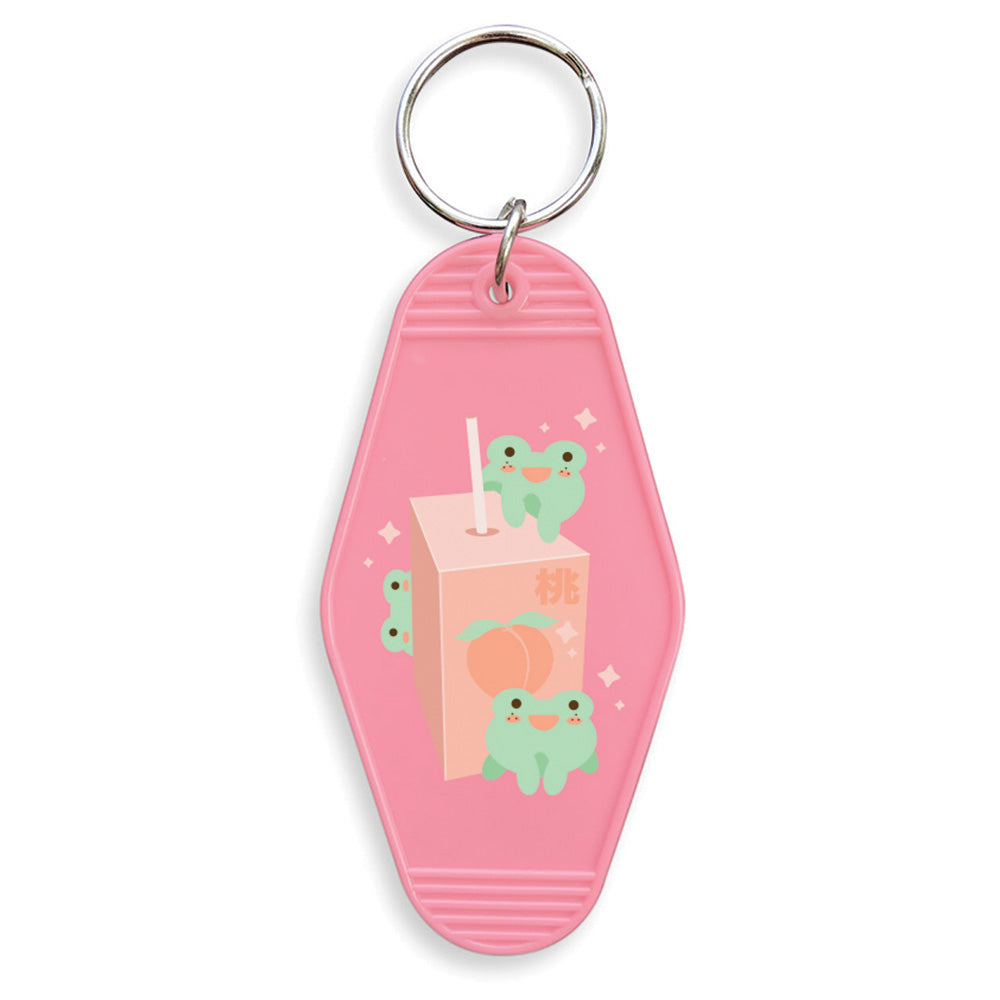 Peach Juice Frogs Keychain