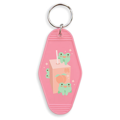 Peach Juice Frogs Keychain