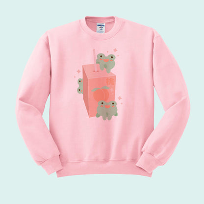 Peach Juice Frogs Crewneck Sweatshirt