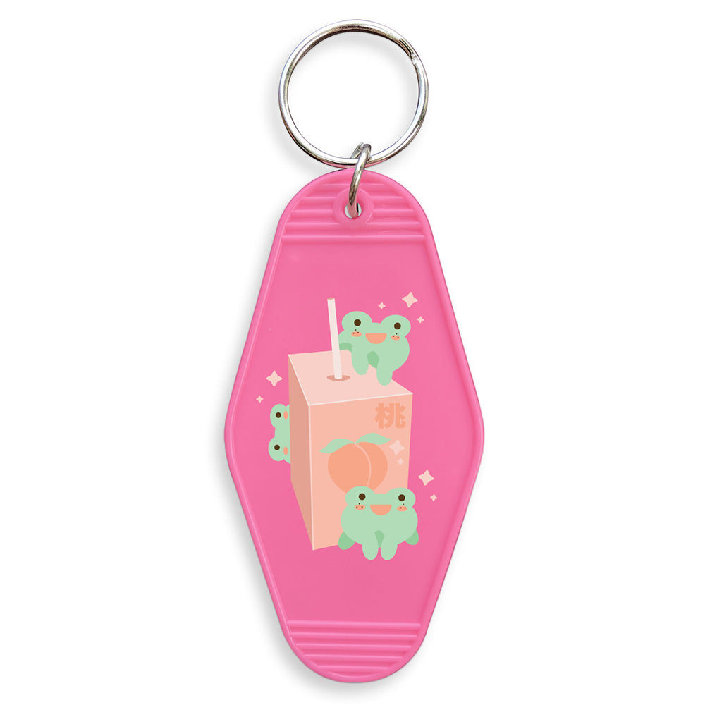 Peach Juice Frogs Keychain