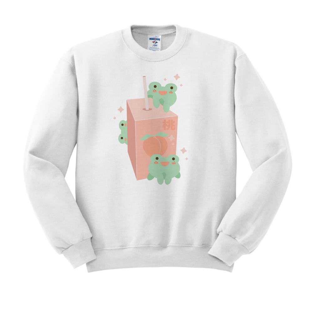 Peach Juice Frogs Crewneck Sweatshirt