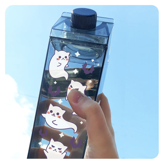 Cat Ghosts Milk Carton Bottle