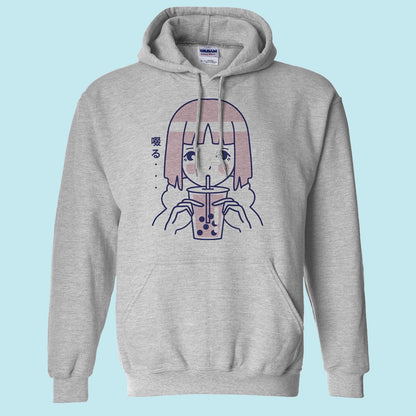 Girl Drinking Boba Hoodie