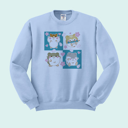 Hamster Grid Crewneck Sweatshirt