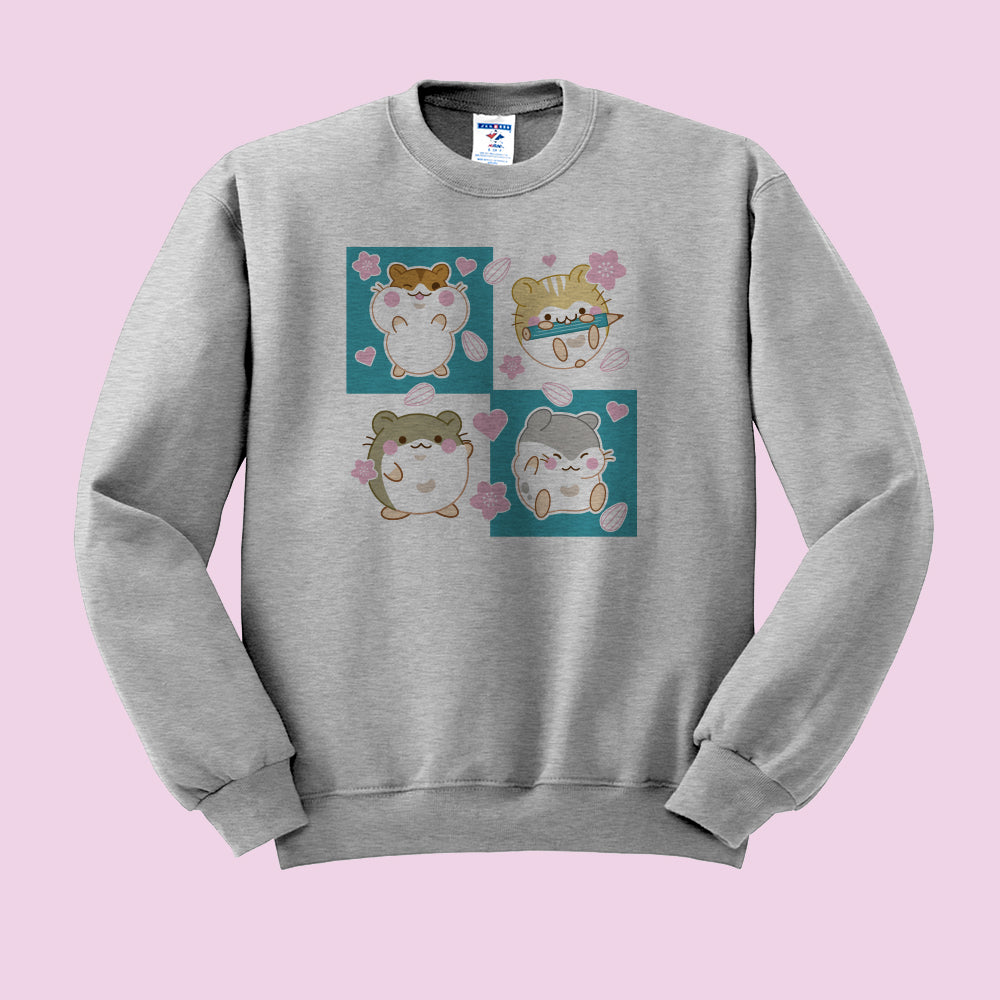 Hamster Grid Crewneck Sweatshirt